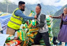 NRNA distributes relief to flood victims in Rasuwa